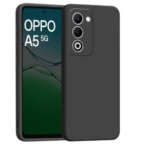 OPPO A5 5G Black Silicon Case - Image 1