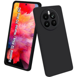 REALME NARZO 70 5G Black Silicon Case - Image 1
