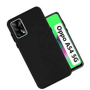 OPPO A54 5G Black Silicon Case - Image 1
