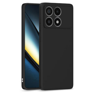 POCO F6 PRO 5G Black Silicon Case - Image 1