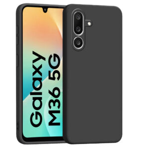 SAMSUNG GALAXY M36 5G Black Silicon Case - Image 1