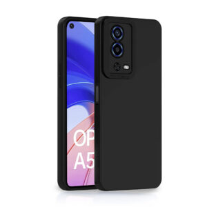 OPPO A55 4G Black Silicon Case - Image 1