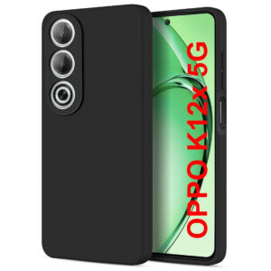 OPPO K12X 5G Black Silicon Case - Image 1