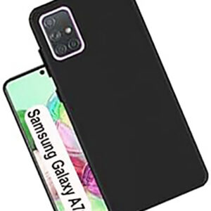 SAMSUNG GALAXY A71 Black Silicon Case - Image 1