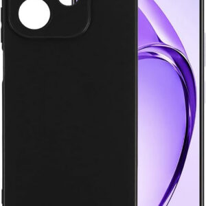 OPPO A3X 5G Black Silicon Case - Image 1