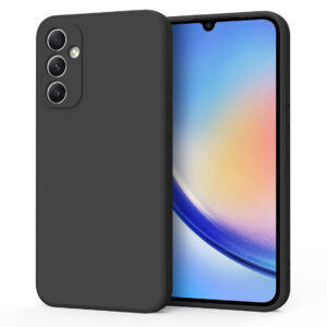 SAMSUNG GALAXY A34 5G Black Silicon Case - Image 1