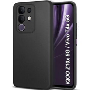 IQOO Z10X 5G Black Silicon Case - Image 1