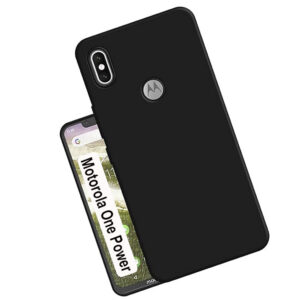 MOTOROLA ONE POWER Black Silicon Case - Image 1