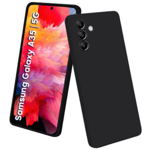 SAMSUNG GALAXY A35 5G Black Silicon Case - Image 1