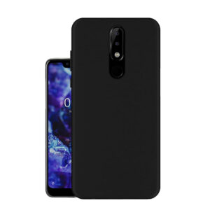 NOKIA 5.1 PLUS Black Silicon Case - Image 1
