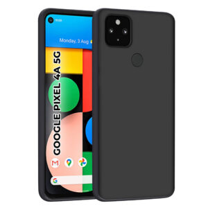 GOOGLE PIXEL 4A 5G Black Silicon Case - Image 1
