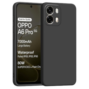 OPPO A6 PRO 5G Black Silicon Case - Image 1