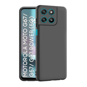 MOTOROLA G37 POWER Black Silicon Case - Image 1