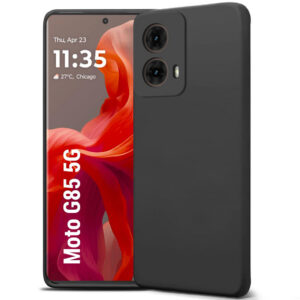 MOTOROLA G85 5G Black Silicon Case - Image 1