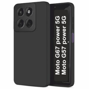 MOTOROLA G67 POWER Black Silicon Case - Image 1