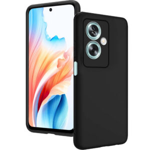 OPPO A59 5G Black Silicon Case - Image 1