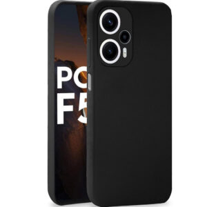 POCO F5 5G Black Silicon Case - Image 1