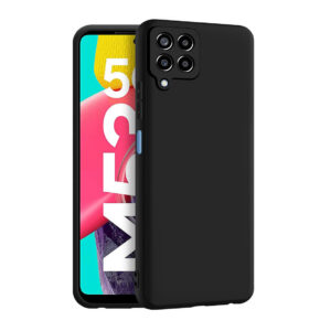 SAMSUNG GALAXY M53 5G Black Silicon Case - Image 1