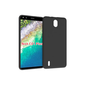 NOKIA C01 PLUS Black Silicon Case - Image 1