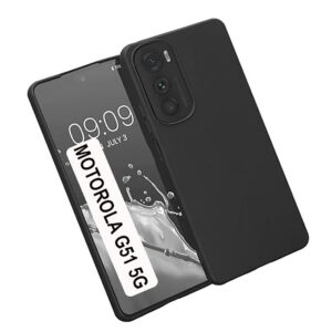 MOTOROLA G51 Black Silicon Case - Image 1