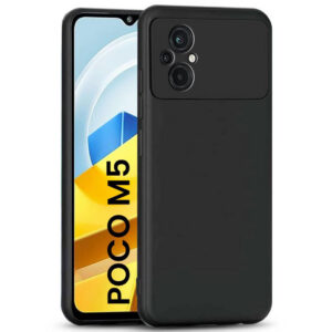 POCO M5 5G Black Silicon Case - Image 1