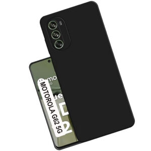 MOTOROLA G62 5G Black Silicon Case - Image 1