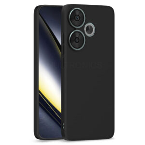 POCO F6 5G Black Silicon Case - Image 1