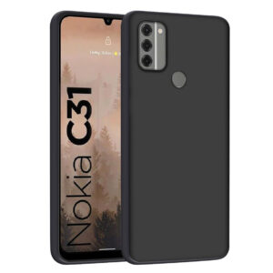 NOKIA C31 Black Silicon Case - Image 1