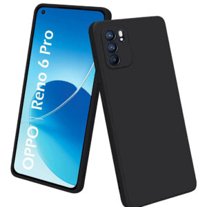 OPPO RENO 6 PRO 5G Black Silicon Case - Image 1