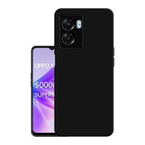 OPPO K10 5G Black Silicon Case - Image 1