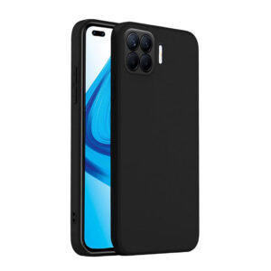 OPPO F17 PRO, OPPO RENO 4F Black Silicon Case - Image 1