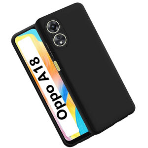 OPPO A18 Black Silicon Case - Image 1