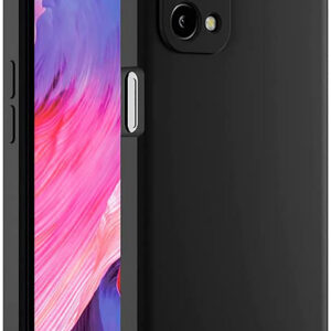 OPPO A55 5G Black Silicon Case - Image 1