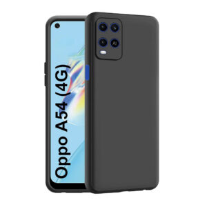 OPPO A54 4G Black Silicon Case - Image 1