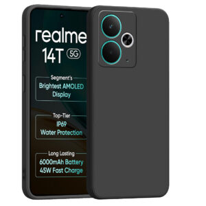 REALME 14T 5G Black Silicon Case - Image 1