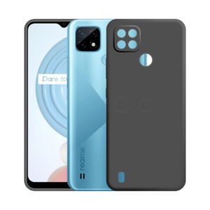 REALME C21 Black Silicon Case - Image 1
