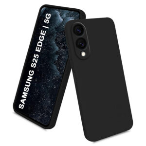SAMSUNG GALAXY S25 EDGE 5G Black Silicon Case - Image 1
