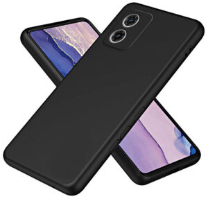 MOTOROLA G04 Black Silicon Case - Image 1