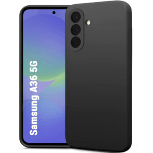 SAMSUNG GALAXY A36 5G Black Silicon Case - Image 1