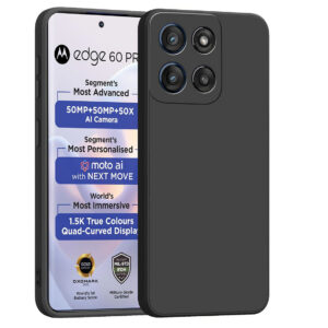 MOTOROLA EDGE 60 PRO Black Silicon Case - Image 1