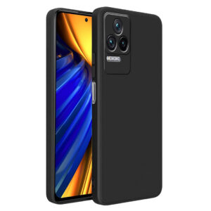 POCO F4 5G Black Silicon Case - Image 1