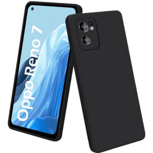OPPO RENO 7 5G Black Silicon Case - Image 1