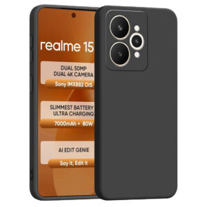 REALME 15 5G Black Silicon Case - Image 1