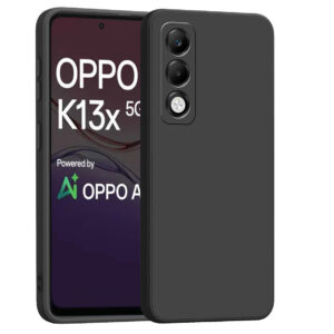 OPPO K13X 5G Black Silicon Case - Image 1