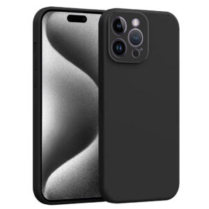 APPLE IPHONE 15 PRO Black Silicon Case - Image 1