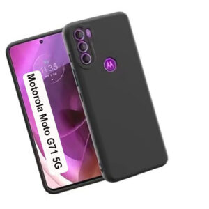 MOTOROLA G71 5G Black Silicon Case - Image 1