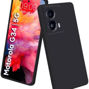 MOTOROLA G34 5G Black Silicon Case - Image 1