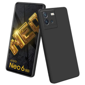 IQOO NEO 6 5G Black Silicon Case - Image 1