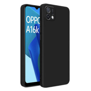 OPPO A16K Black Silicon Case - Image 1