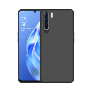 OPPO F15 Black Silicon Case - Image 1